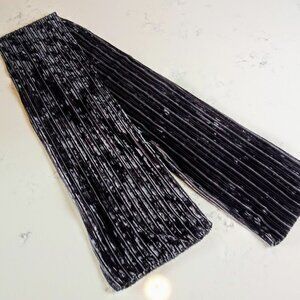 Sisley Charcoal Grey Velvet Stripe Oblong Scarf